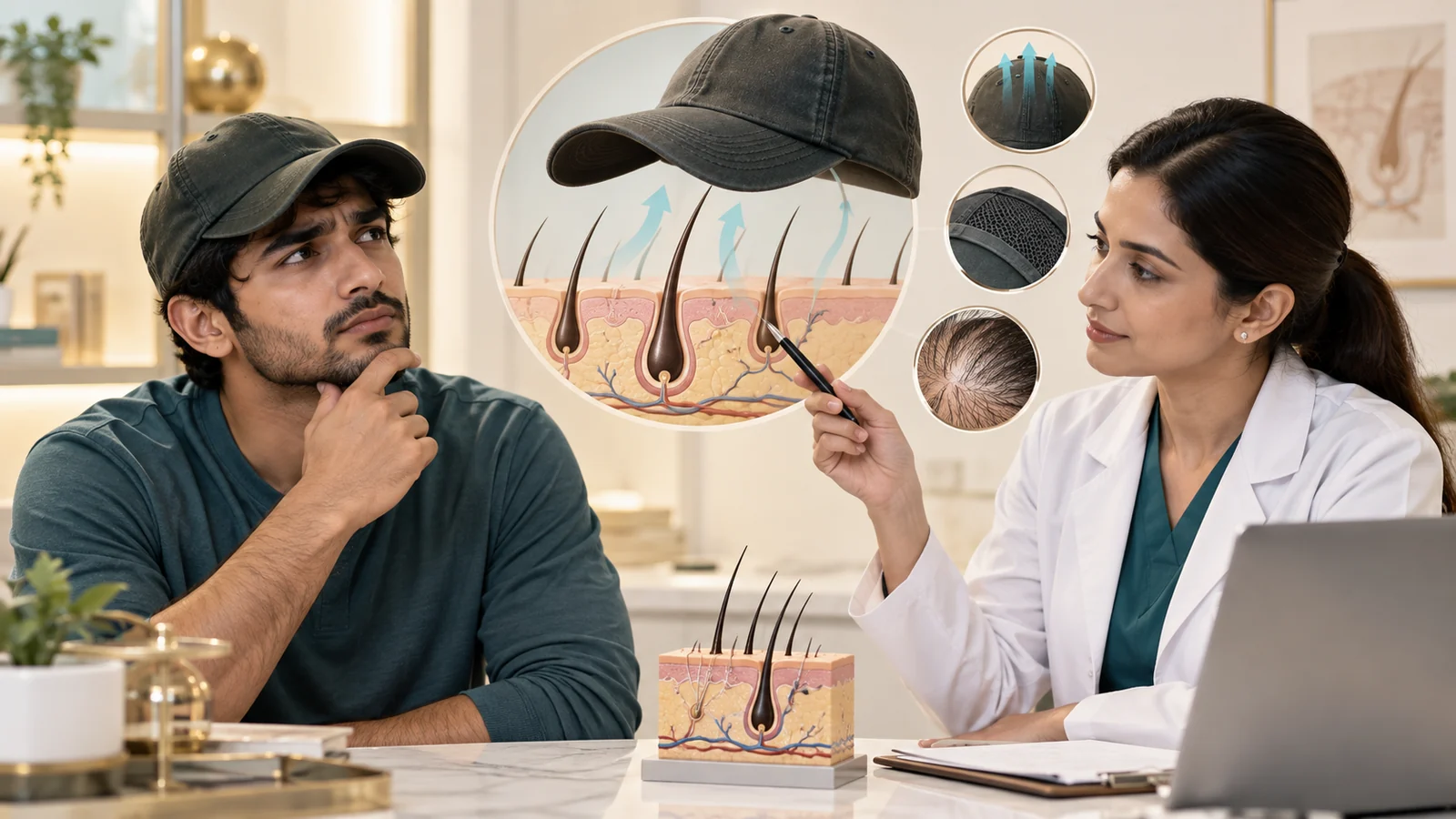 Does Wearing a Cap Cause Hair Loss? Expert Answer | NeoGraft Chandigarh, Punjab & India