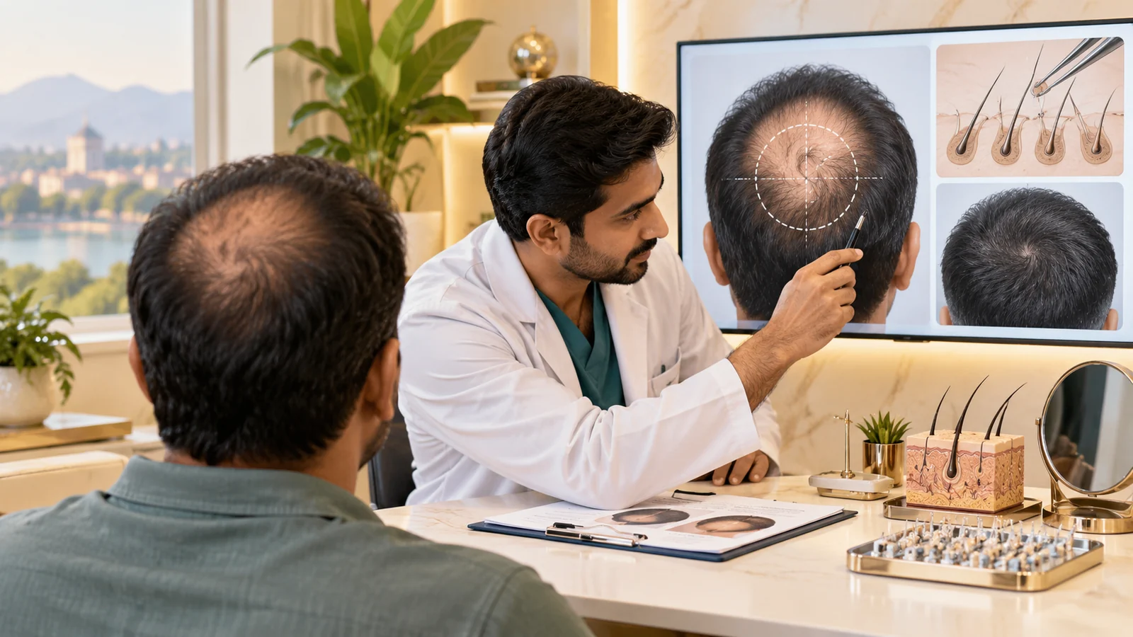 Crown Area Baldness & Hair Transplant: Complete Guide to Crown Hair Restoration in Chandigarh, Punjab & India | NeoGraft