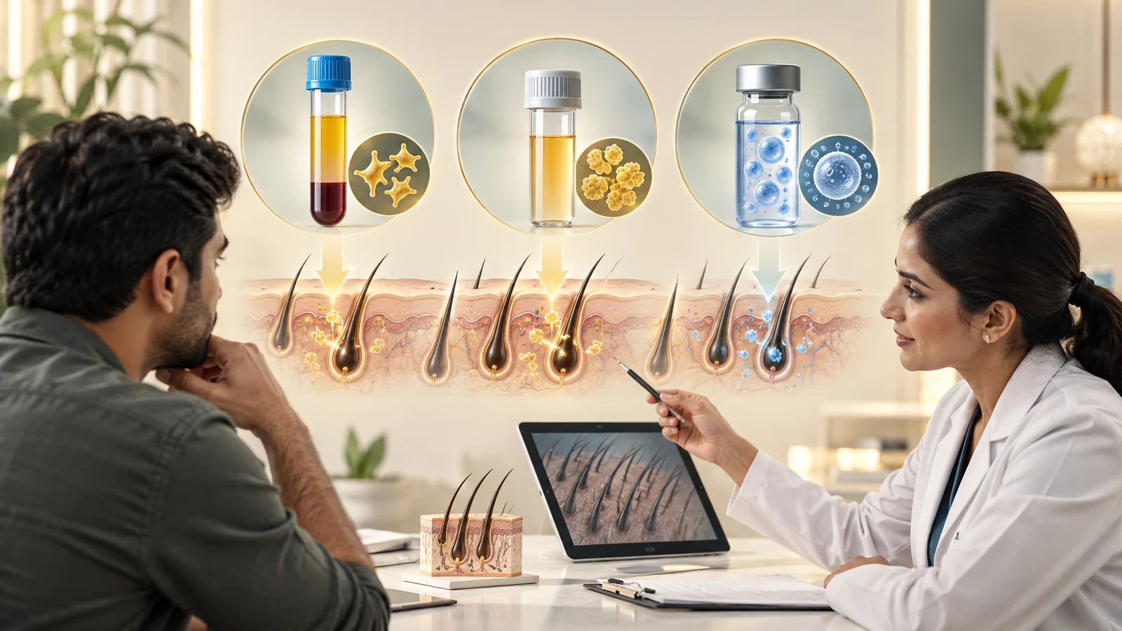 PRP vs GFC vs Exosomes – Which Hair Loss Treatment Works Best for Indian Patients?