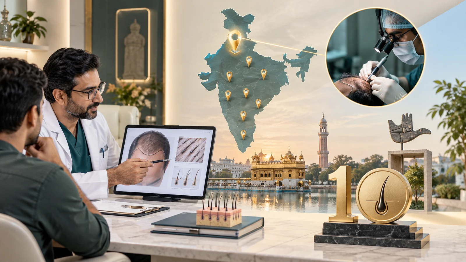 Top 10 Hair Transplant Clinics in India 2026 — NeoGraft Chandigarh Leads Punjab